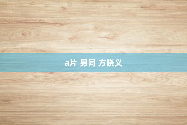 a片 男同 方晓义