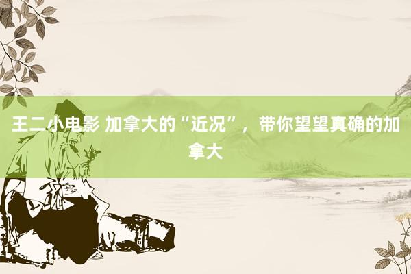 王二小电影 加拿大的“近况”，带你望望真确的加拿大