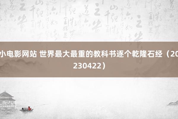 小电影网站 世界最大最重的教科书逐个乾隆石经（20230422）