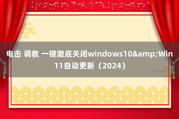 电击 调教 一键澈底关闭windows10&Win11自动更新（2024）