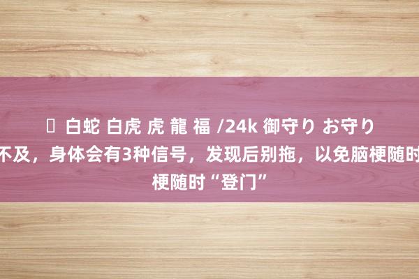 ✨白蛇 白虎 虎 龍 福 /24k 御守り お守り 脑供血不及，身体会有3种信号，发现后别拖，以免脑梗随时“登门”