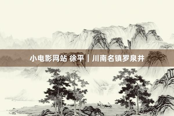 小电影网站 徐平︱川南名镇罗泉井