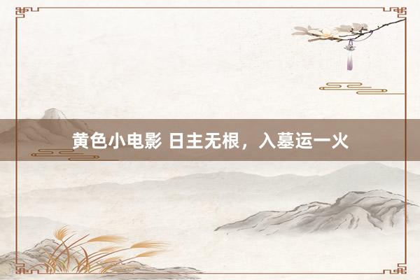 黄色小电影 日主无根，入墓运一火